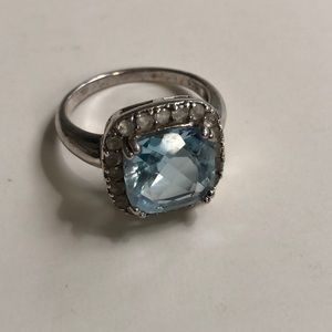 925 Sterling Silver Aquamarine Ring